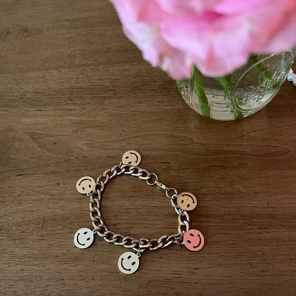 Smiley Face Gold Bracelet